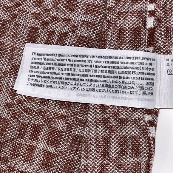 Abercrombie & Fitch Womens Brown White Knit Cropped Sleeveless Halter Top XS‎ - Picture 7 of 8